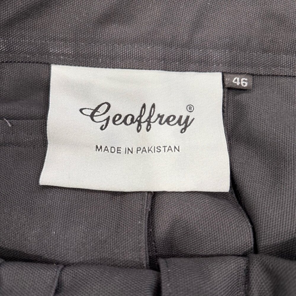 GEOFFREY MARRS MEN'S UTILITY KILT LEATHER FRONT APRON BLACK SIZE 46 - Picture 3 of 9